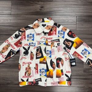 NWT Playboy by Pacson Vintage Bunny Oversized Denim Trucker Jacket - Size XS
